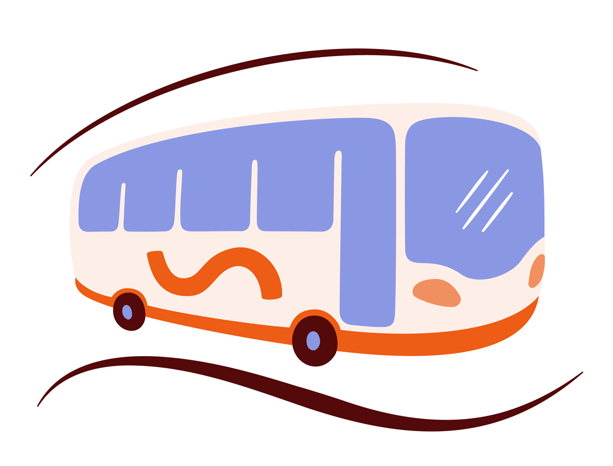 Illustrasjon av buss - Klikk for stort bilde