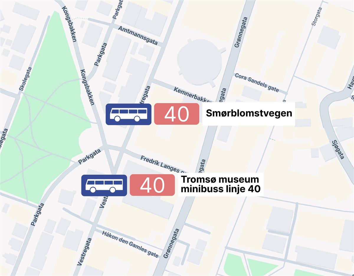 Minibuss og ordinær linje 40 17. mai - Klikk for stort bilde